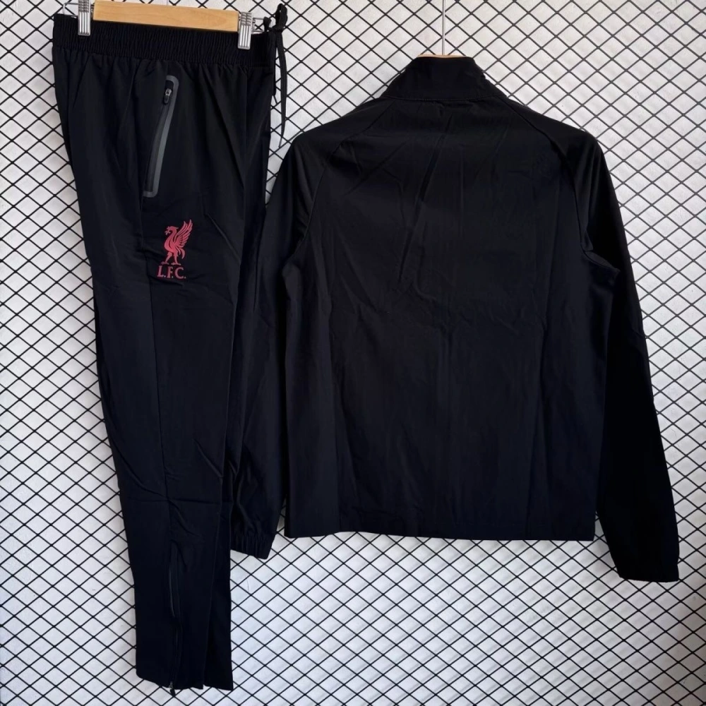 Liverpool Windbreaker With Pants Black 2025/26
