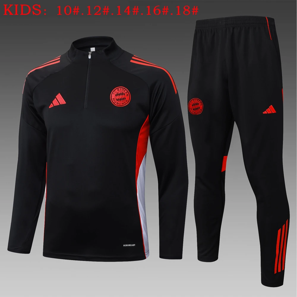Kids Bayern Munich Training Kit (Sweatshirt+Pants) Black 2025/26