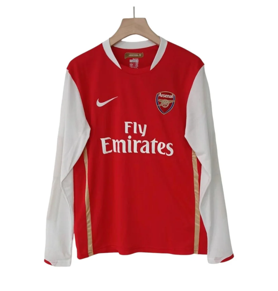 Arsenal Soccer Retro Jersey Home Long Sleeve Custom Shirt 2006/08