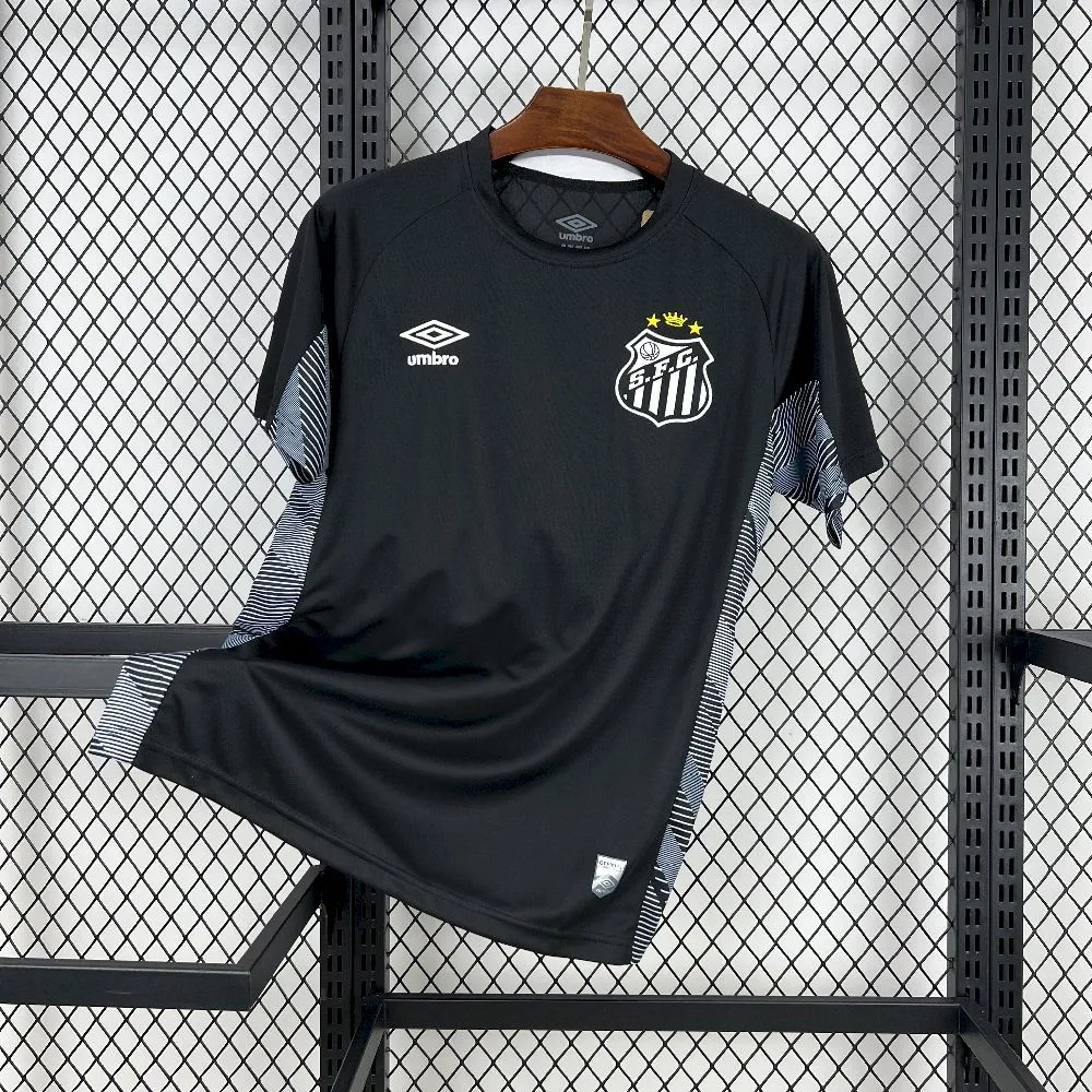 Santos FC Soccer Jersey Black Goalkeeper Custom Shirt 2025