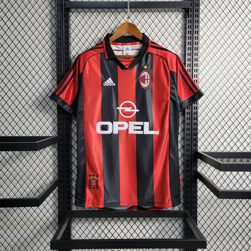 Maldini #3 AC Milan Retro Soccer Jersey Home Custom Shirt 1998/00