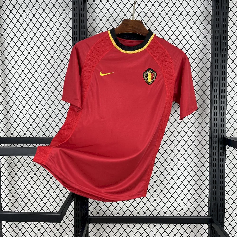 Belgium Retro Soccer Jersey Home Custom Shirt 2000