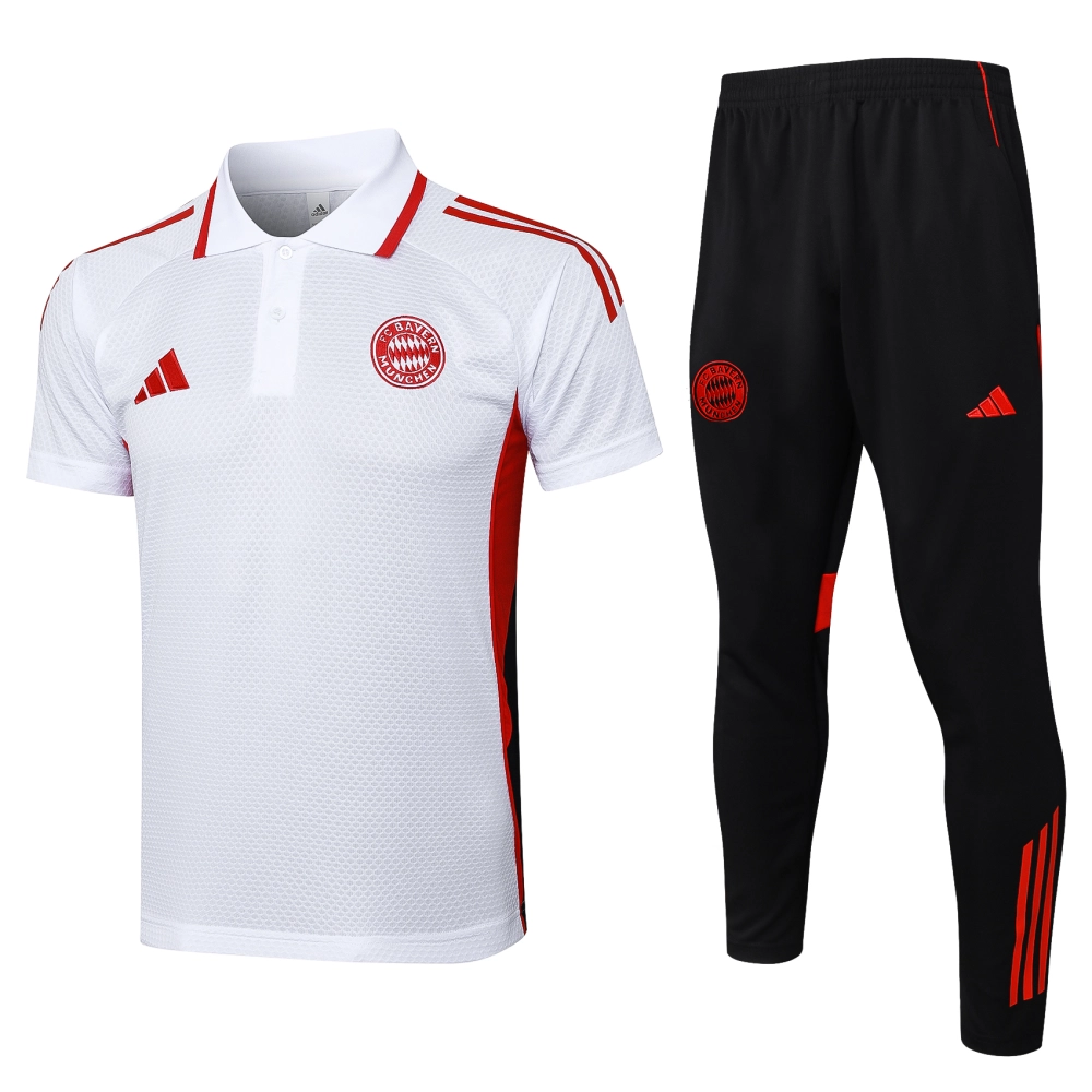 Bayern Munich Training Kit (Polo+Pants) White 2025/26