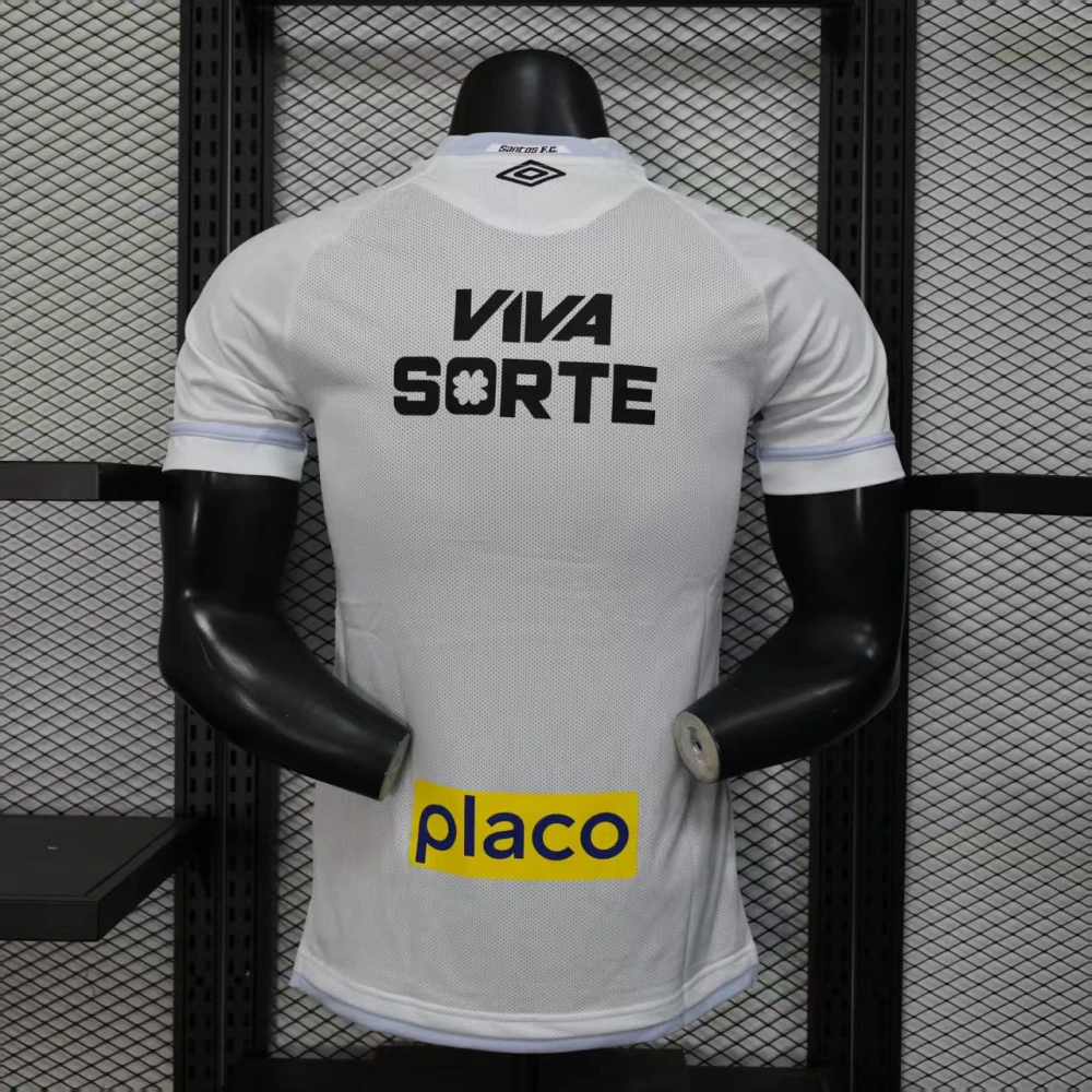 Santos FC Authentic Soccer Jersey Home Shirt 2025 - All Sponsors