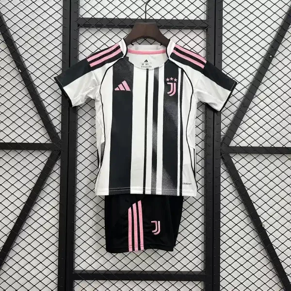 Juventus Soccer Jersey Home Kids Kit Jersey+Shorts 2025/26