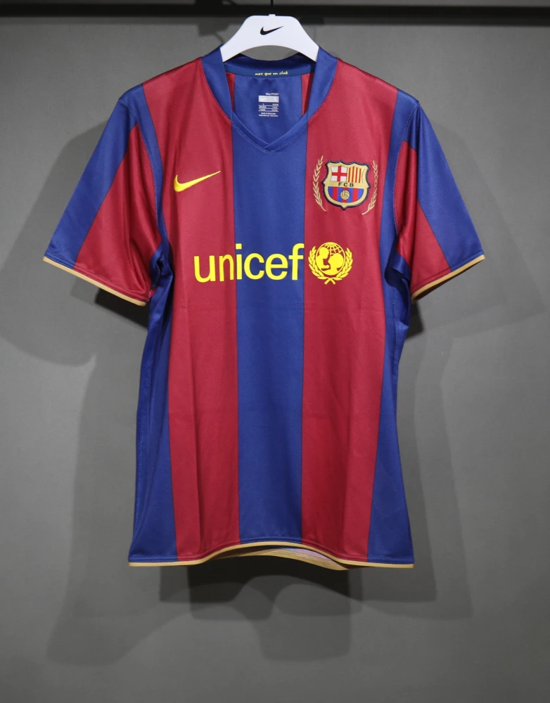 Authentic Barcelona Retro Jersey Home Soccer Shirt 2007-08