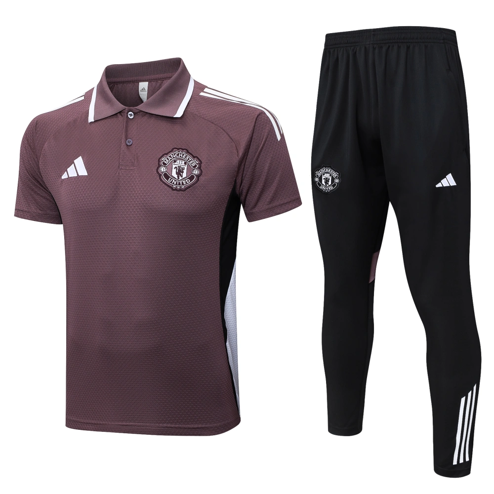 Manchester United Training Kit (Polo+Pants) Grayish Purple 2025/26