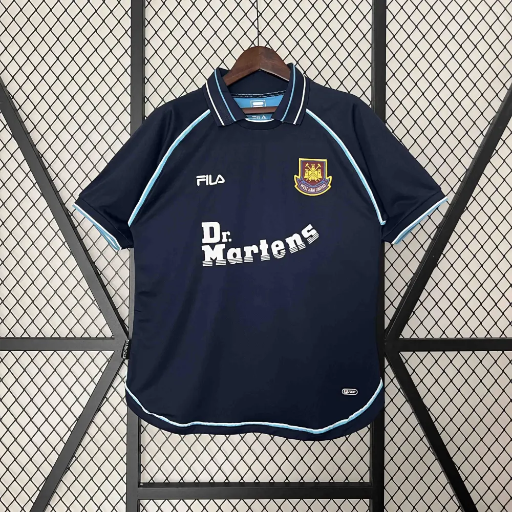 West Ham United Retro Football Jersey Third Away Custom Shirt 1999/01