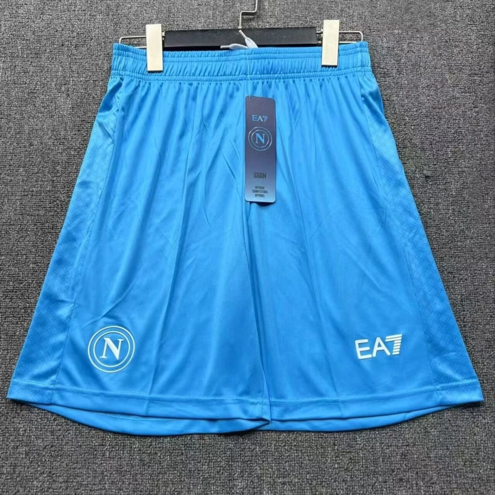 Napoli Soccer Jersey Blue Custom Shorts 2025-26
