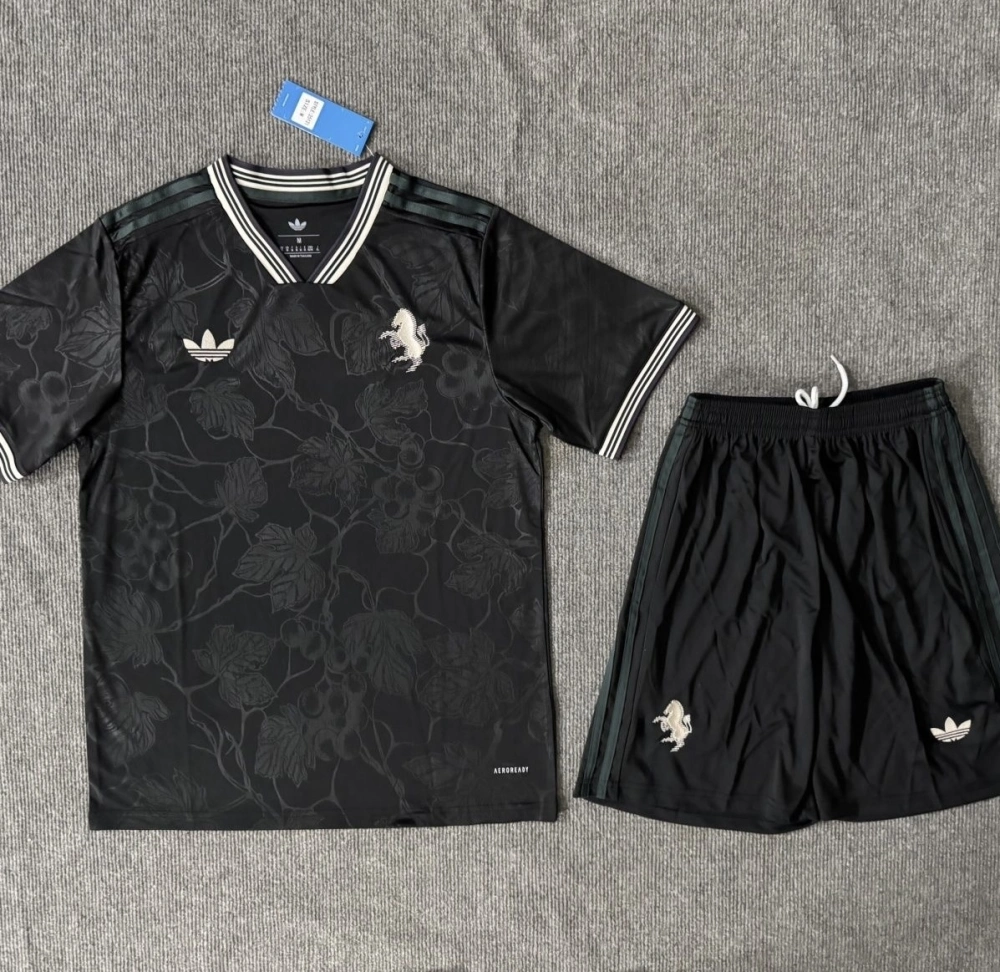 Juventus Soccer Jersey Third Away Kids Kit Jersey+Shorts 2025/26