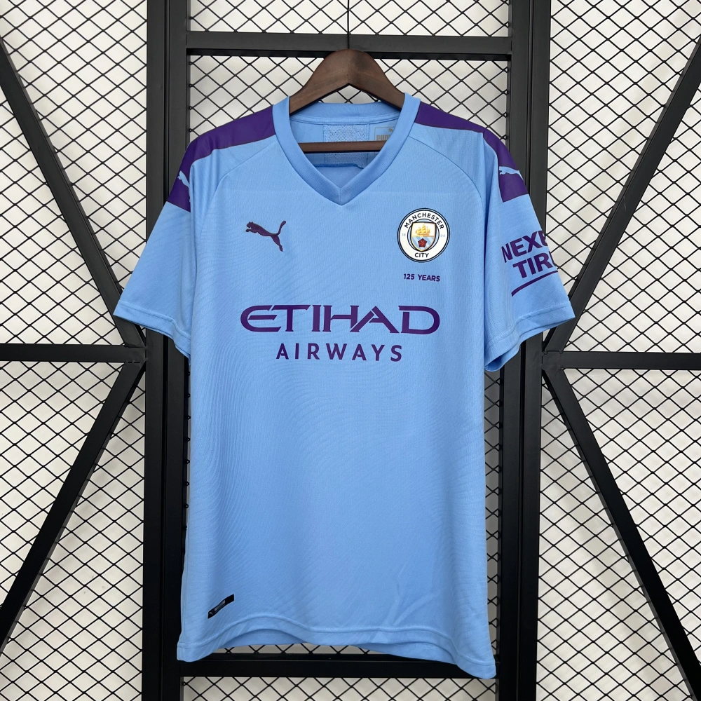 Manchester City Retro Football Jersey Home Shirt 2019/20
