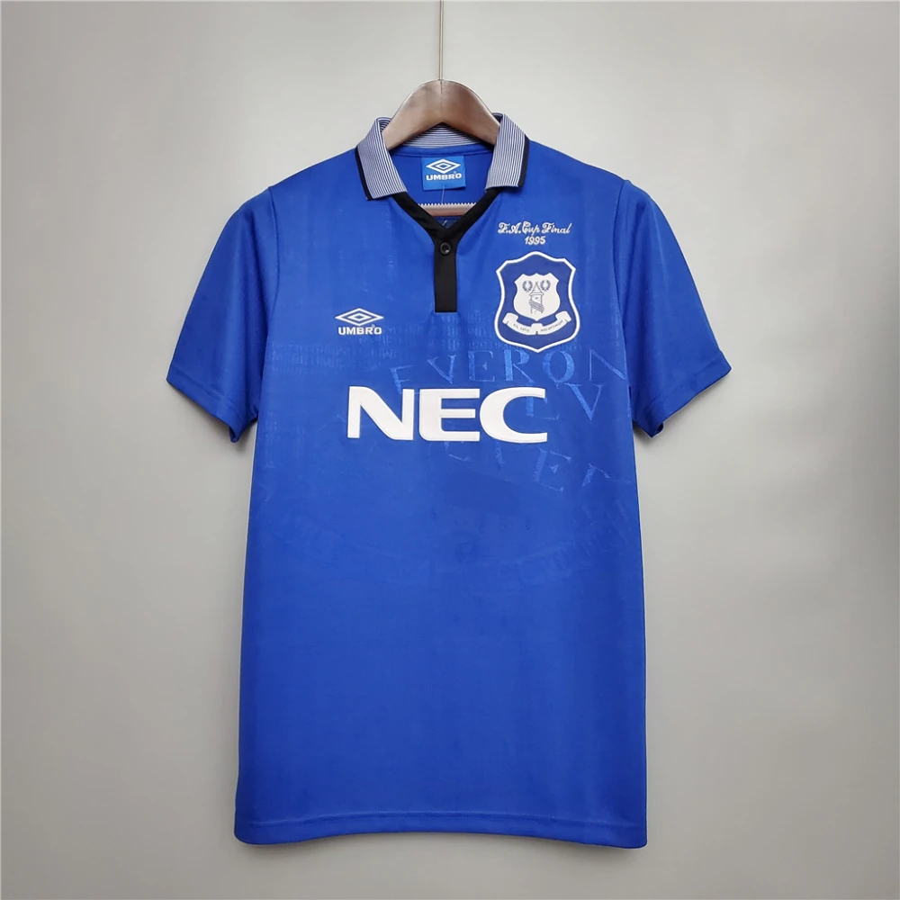 Everton Retro Football Jersey Home Custom Shirt 1994/95