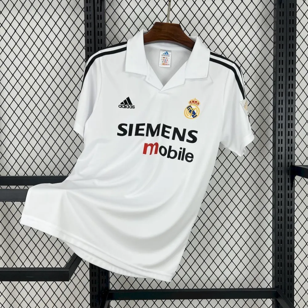Real Madrid Retro Jersey Home Custom Soccer Shirt 2002-03