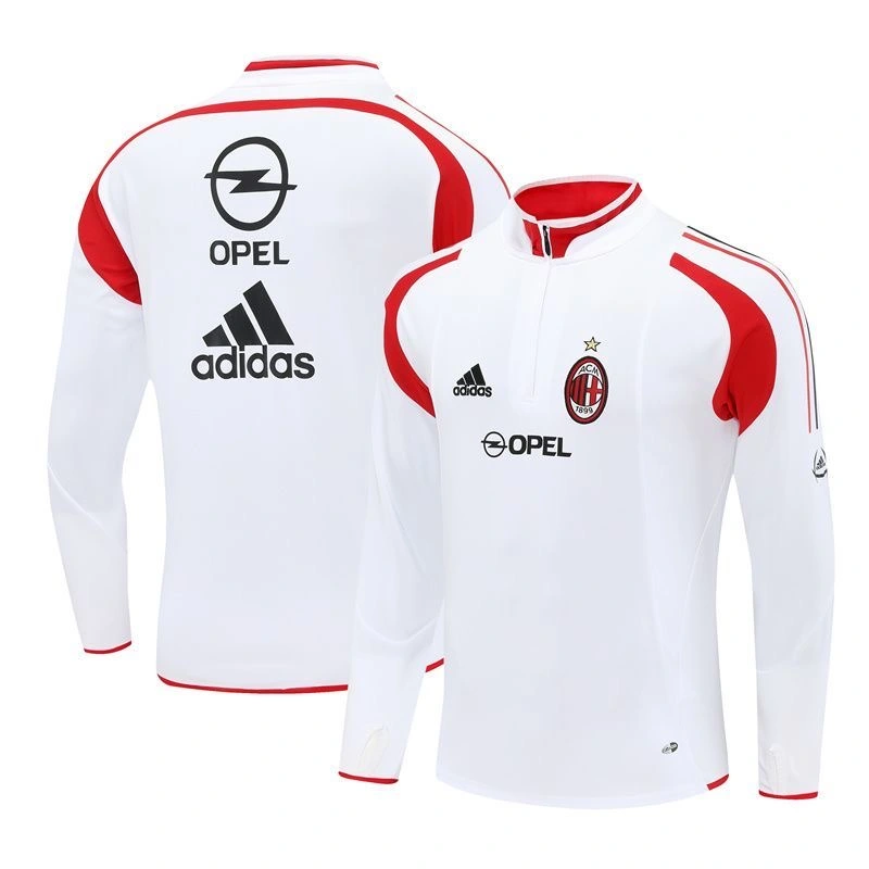 AC Milan Retro Training Kit Sweatshirt White 2004/05