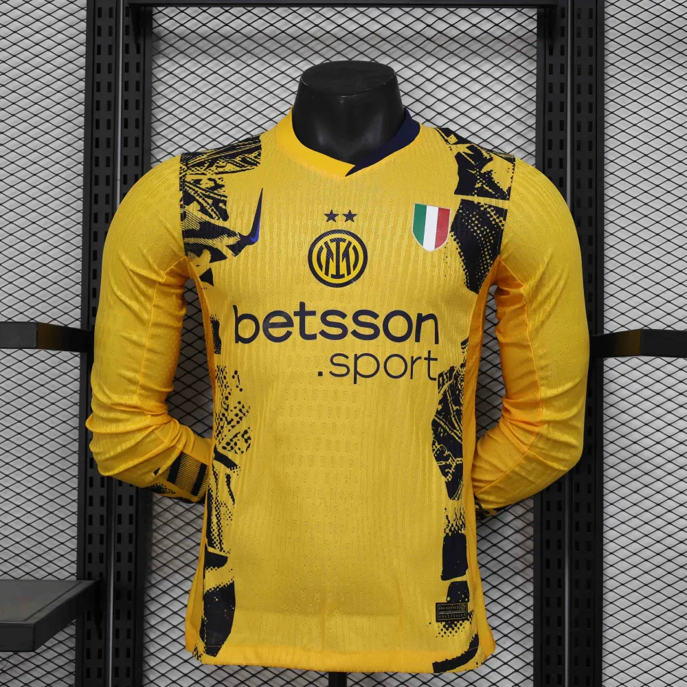 Authentic Soccer Jersey Inter Milan Third Away Long Sleeve Shirt 2024/25