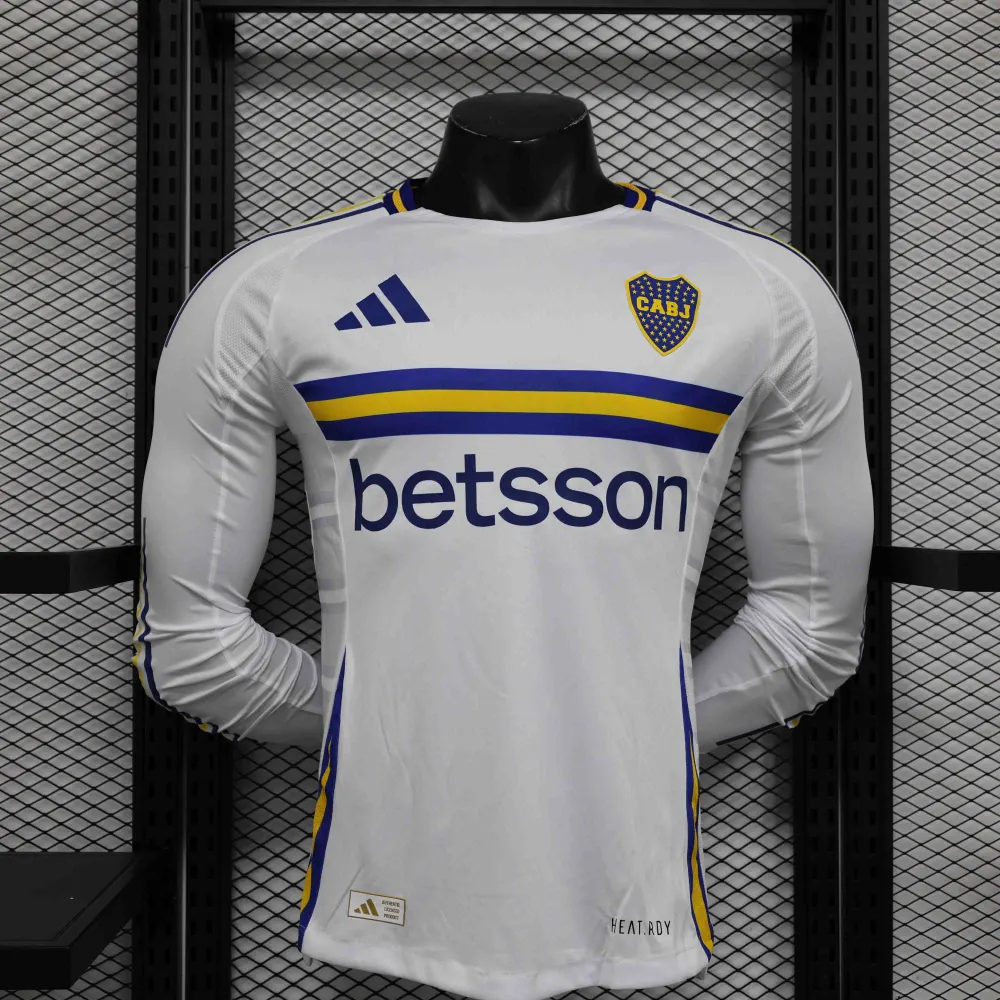 Boca Juniors Authentic Soccer Jersey Away Long Sleeve Shirt 2024/25