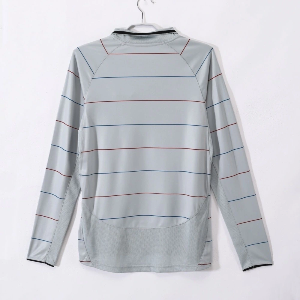 Barcelona Retro Jersey Away Long Sleeve Soccer Shirt 2003-04