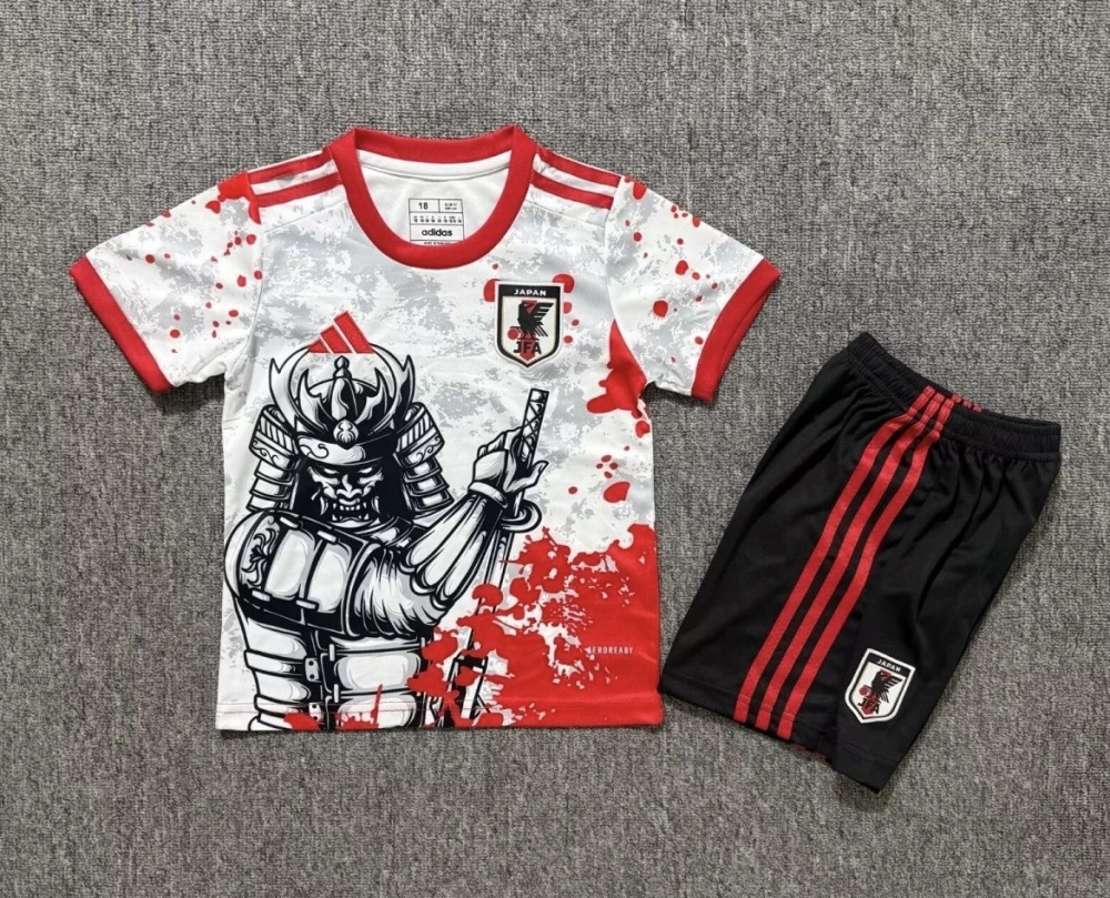 Japan Soccer Jersey Samurai Special Edition Kids Kit Jersey+Shorts 2025