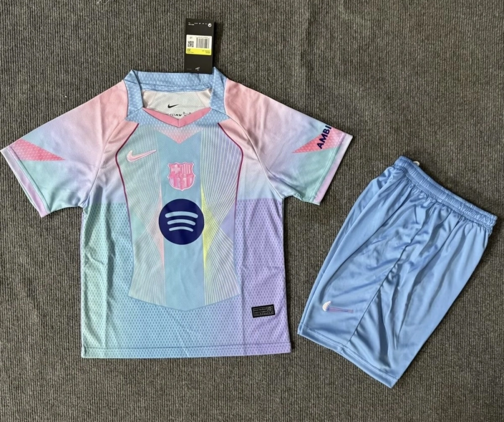 Barcelona Special Edition Soccer Kids Kit Jersey+Shorts 2025/26