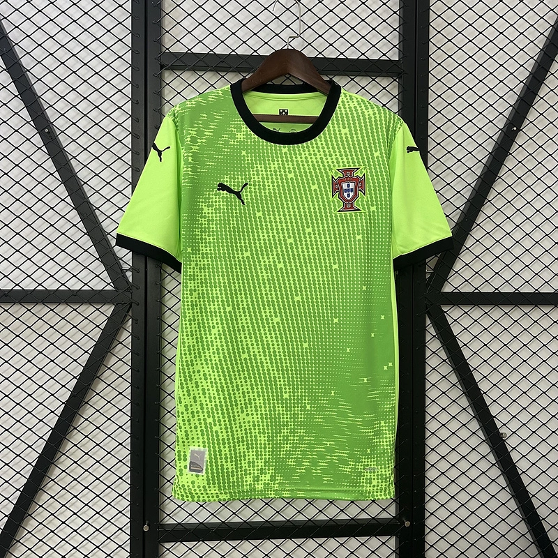 Portugal Soccer Jersey Green Goalkeeper Custom Shirt 2025