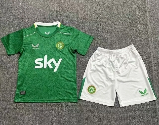 Ireland Soccer Jersey Home Kids Kit Jersey+Shorts 2024