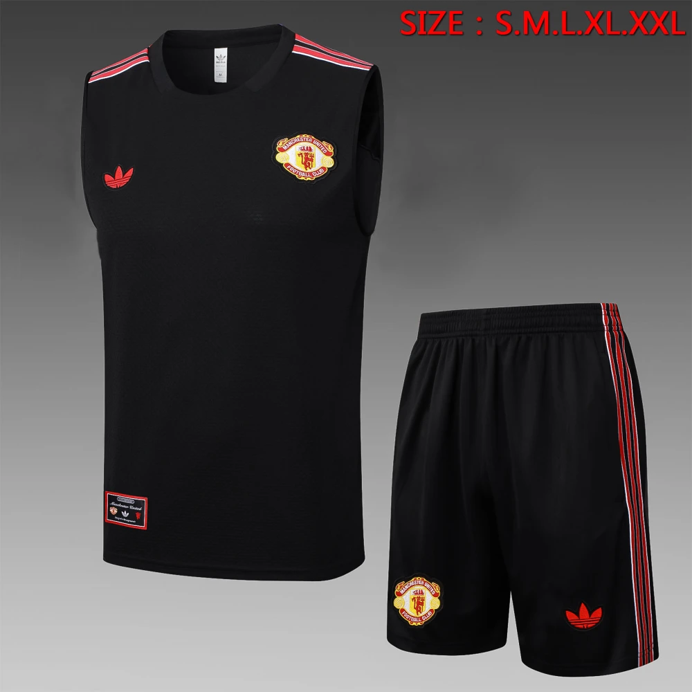 Manchester United Sleeveless Training Kit Black 2025/26