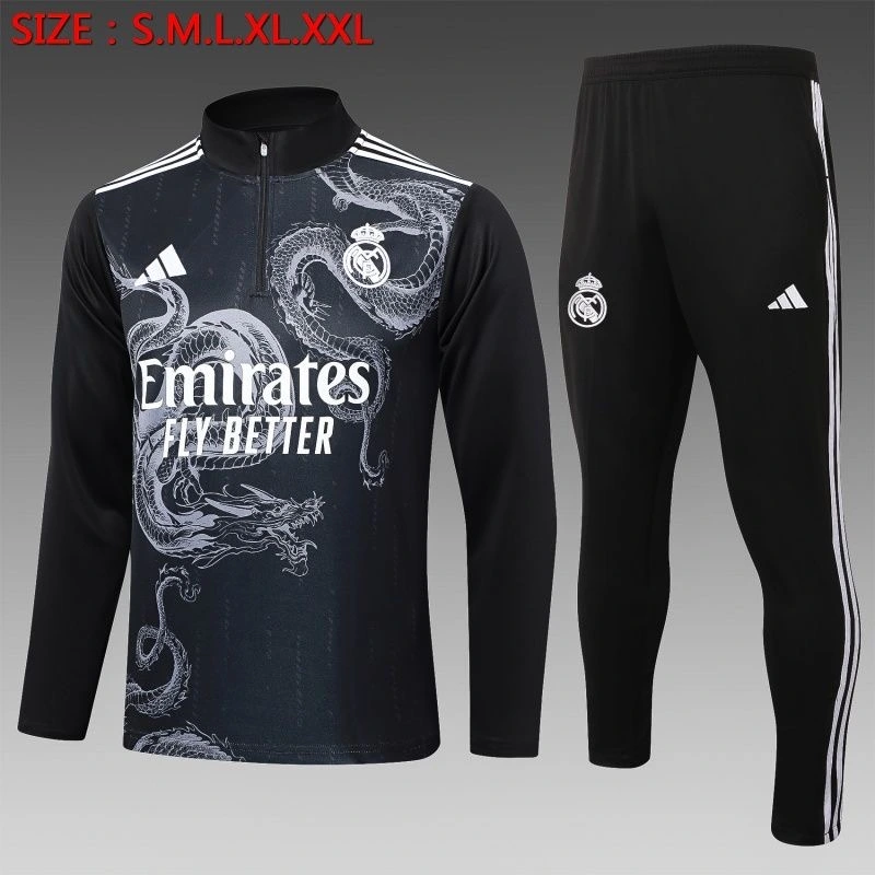 Real Madrid Training Kit (Jacket+Pants) Dragon Black 2024/25