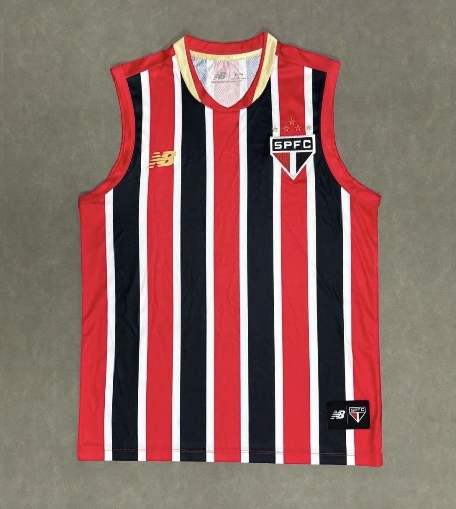 Sao Paulo FC Soccer Jersey Away Sleeveless Custom Shirt 2025