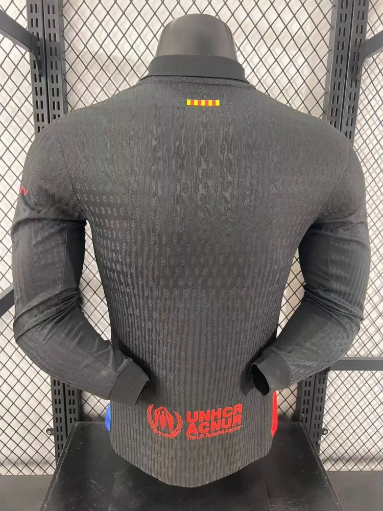 Authentic Soccer Jersey Barcelona Away x Travis Scott Long Sleeve Shirt 2024/25