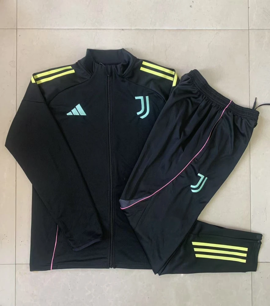 Kids Juventus Training Kit (Jacket+Pants) Black 2025/26