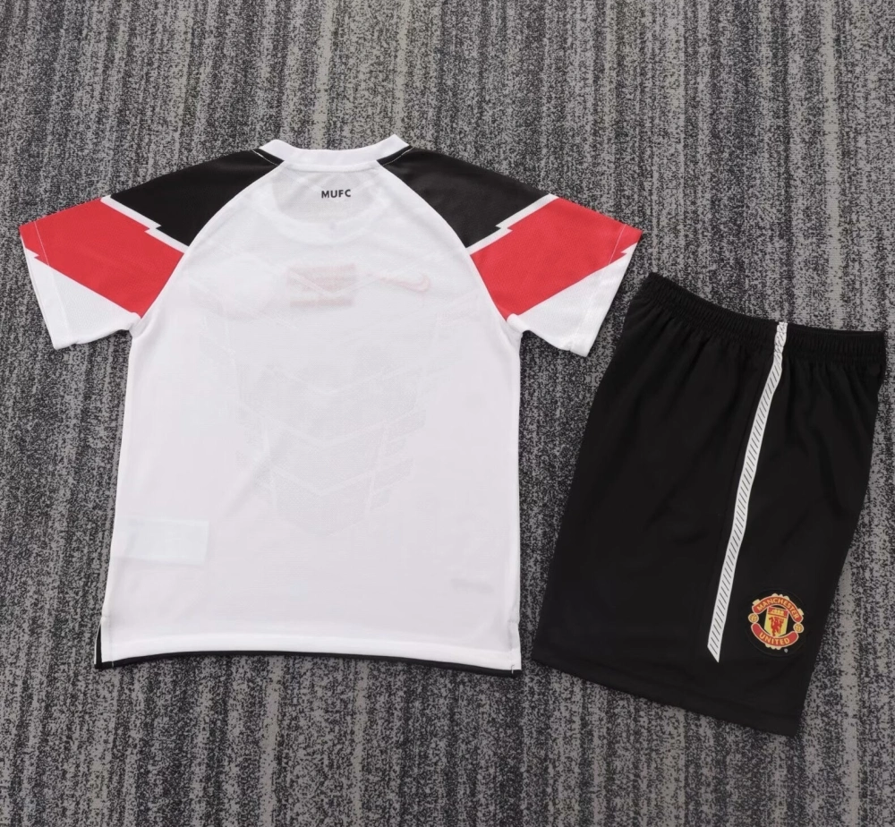 Manchester United Retro Third Away Kids Kit Jersey+Shorts 2010/11 - Champions League Final