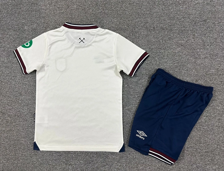 West Ham United Football Jersey Away Kids Kit Jersey+Shorts 2025-26