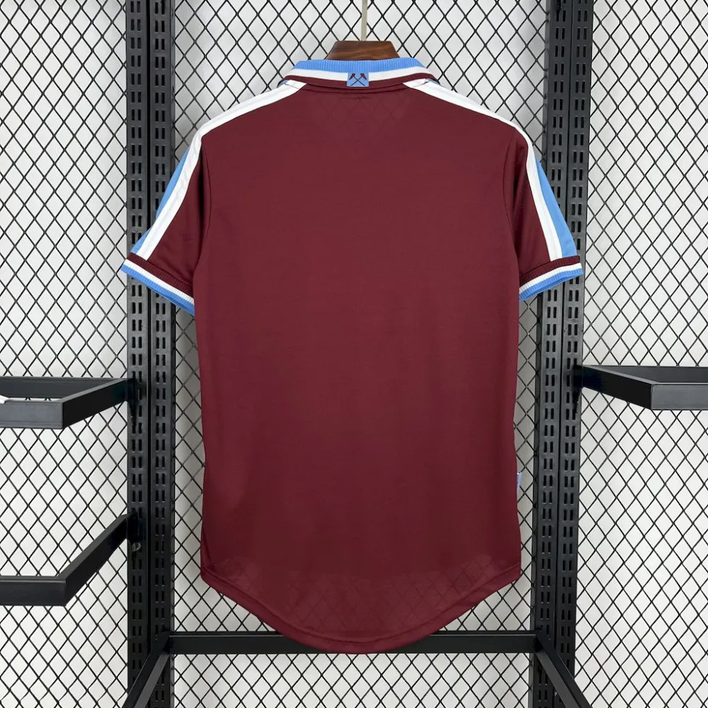 West Ham United Retro Football Jersey Home Custom Shirt 1999/01