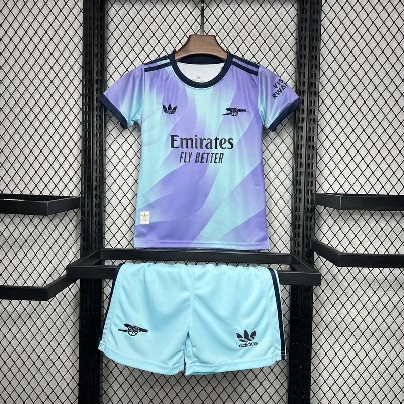 Arsenal Soccer Jersey Third Away Kids Kit Jersey+Shorts 2024/25