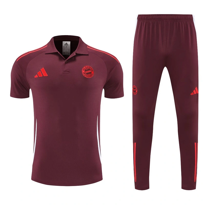 Bayern Munich Training Kit (Polo+Pants) Red 2025/26
