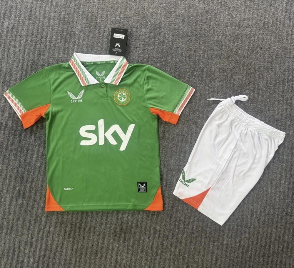 Ireland Soccer Jersey Home Kids Kit Jersey+Shorts 2025