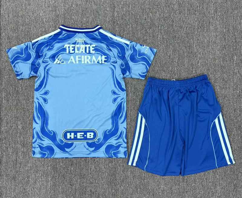 Tigres UANL Soccer Jersey Away Kids Kit Jersey+Shorts 2025/26
