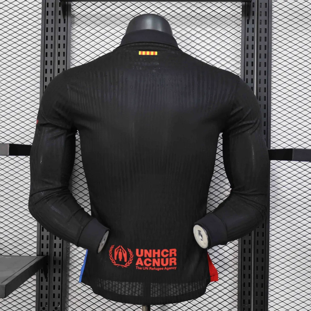 Authentic Soccer Jersey Barcelona Away x Travis Scott Long Sleeve Shirt 2024/25