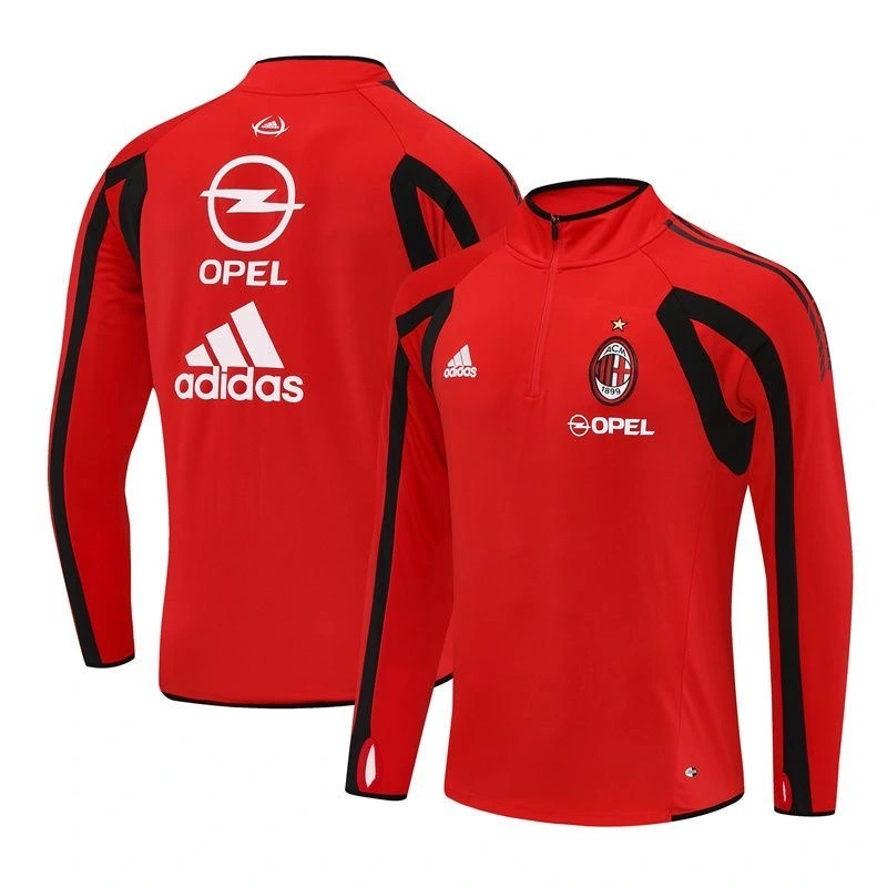AC Milan Retro Training Kit Sweatshirt Red 2005/06
