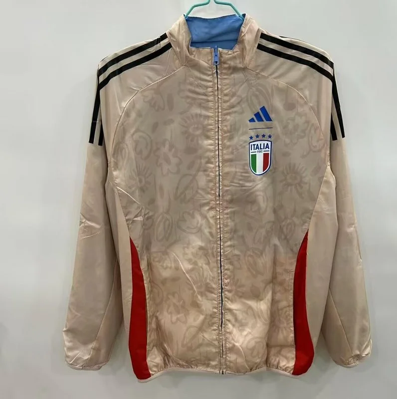 Italy Reversible Double-Sides Windbreaker Jacket Blue&Beige 2025