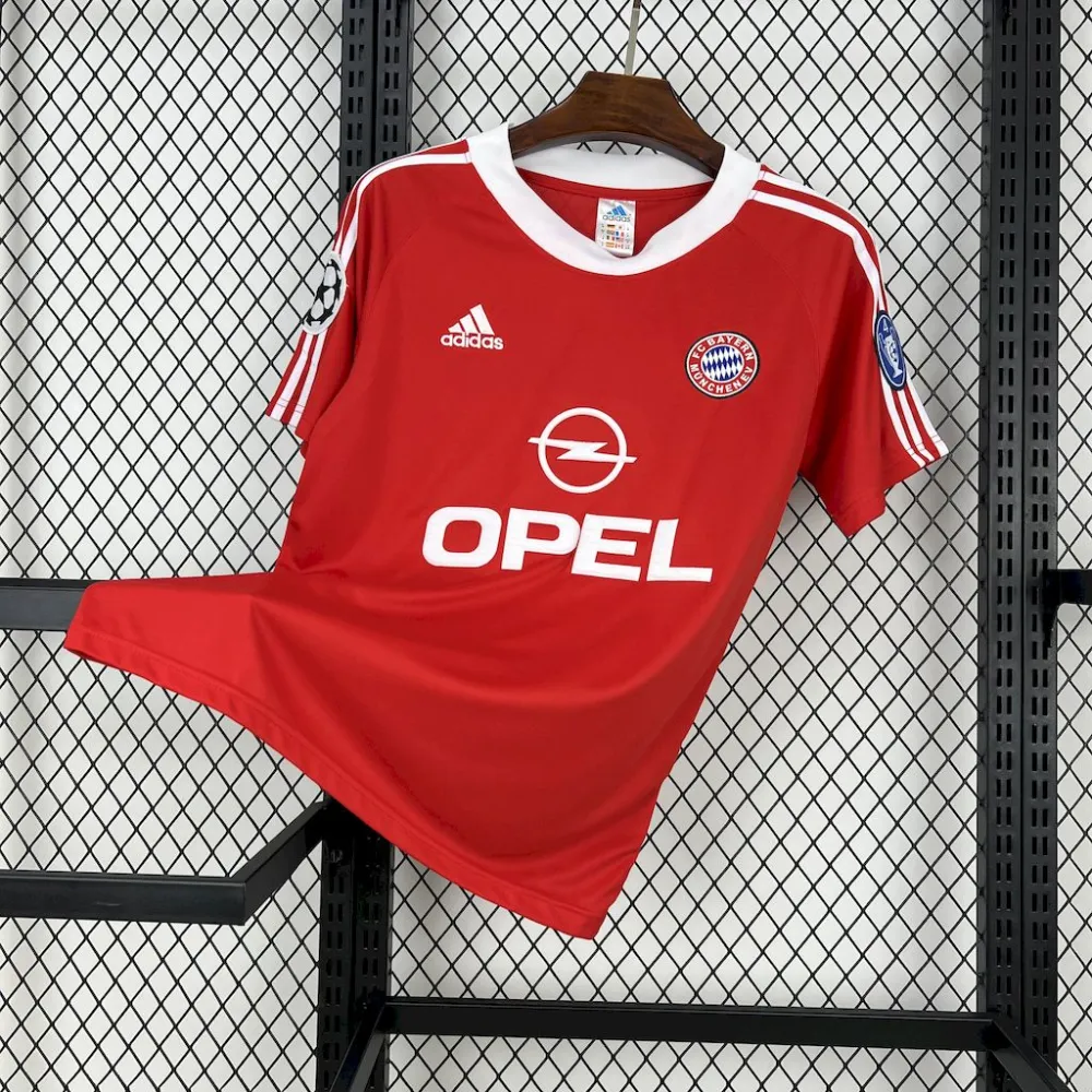 Bayern Munich Retro Jersey Home Champion Soccer Shirt 2001-02