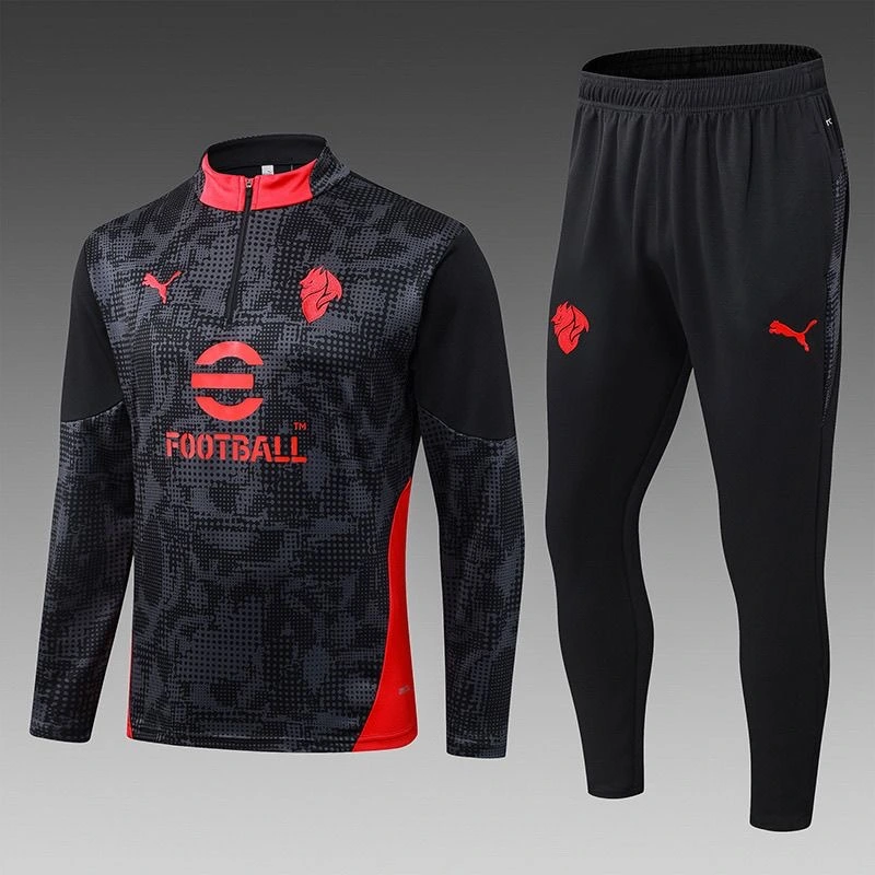 AC Milan Training Kit (Sweatshirt+Pants) Black 2025/26