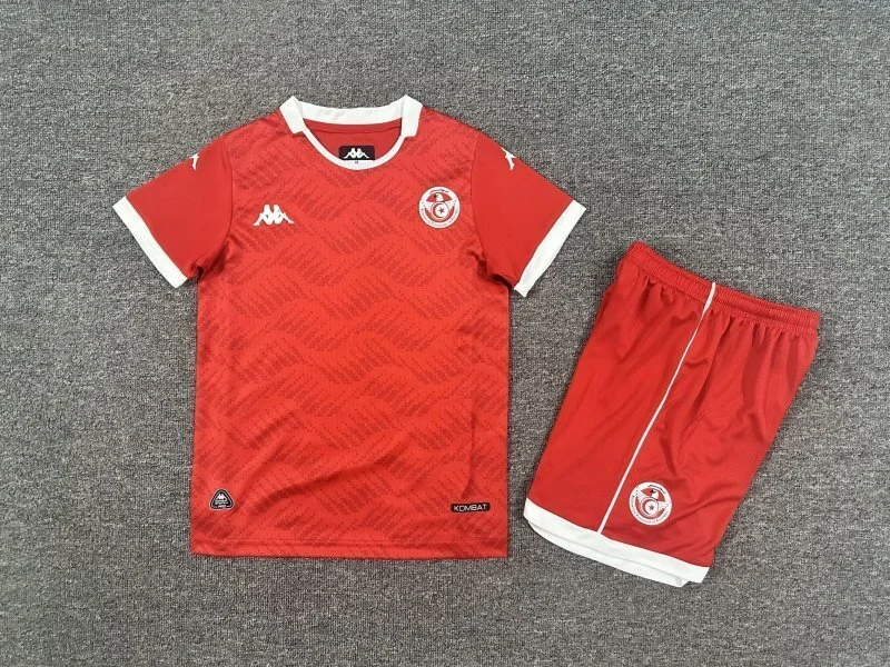 Tunisia Soccer Jersey Home Kids Kit Jersey+Shorts World Cup 2026