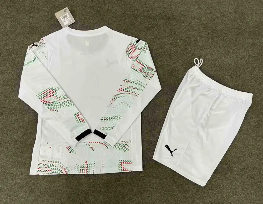 Portugal Away Football Uniform Kids Kit Jersey+Shorts Long Sleeve 2025