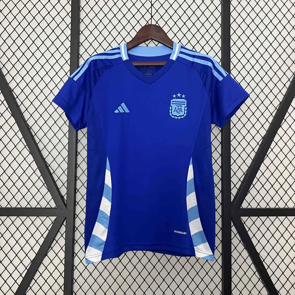 Argentina Soccer Jersey Away Women's Custom Shirt 2024