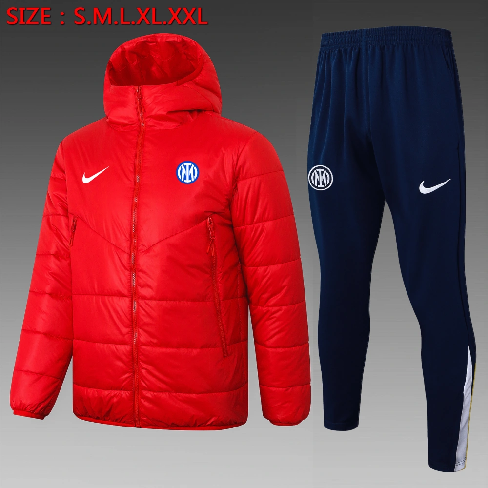 Inter Milan Cotton Hoodie Coat With Pants Red 2025/26