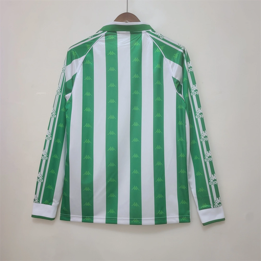 Real Betis Retro Jersey Home Long Sleeve Soccer Shirt 1995/97