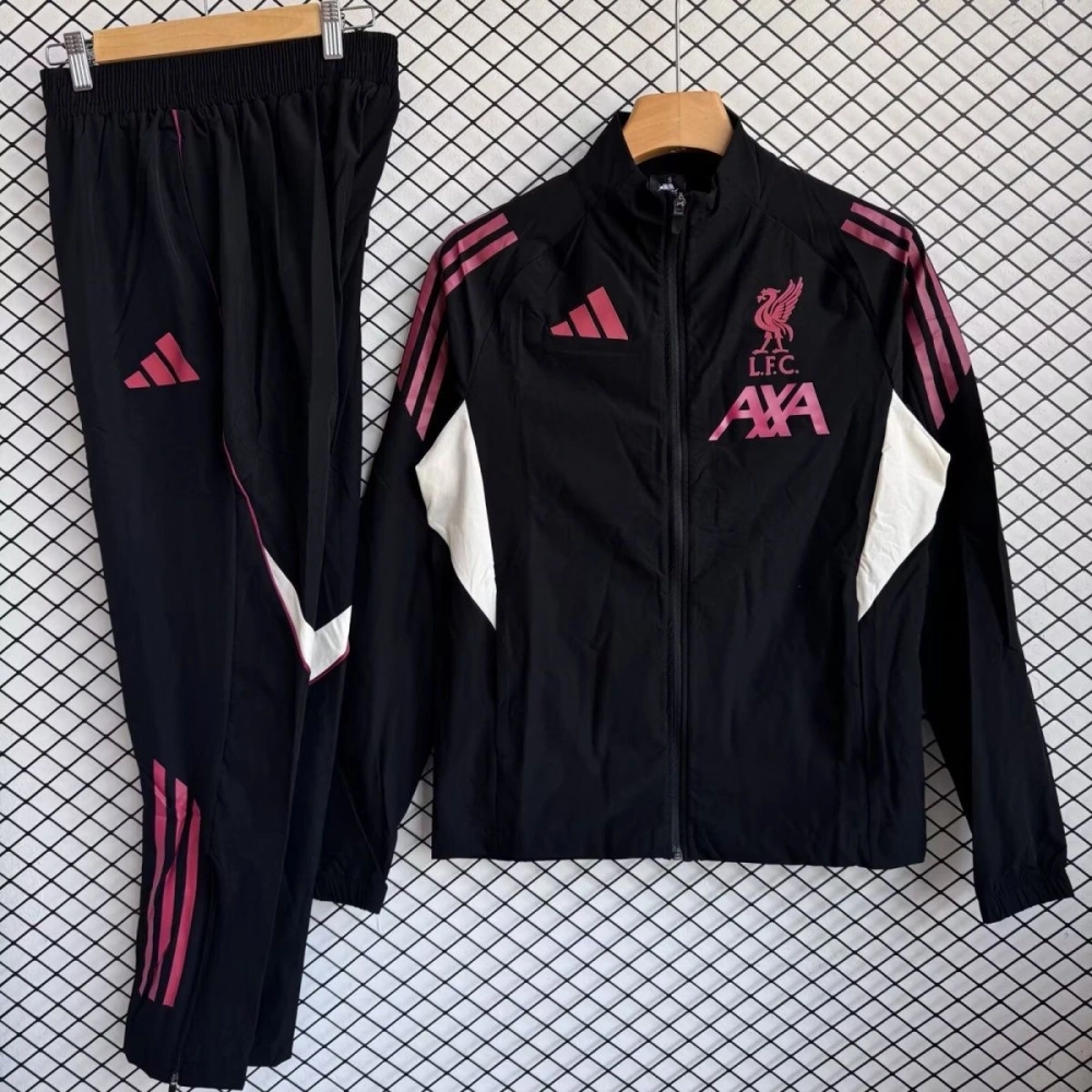 Liverpool Windbreaker With Pants Black 2025/26