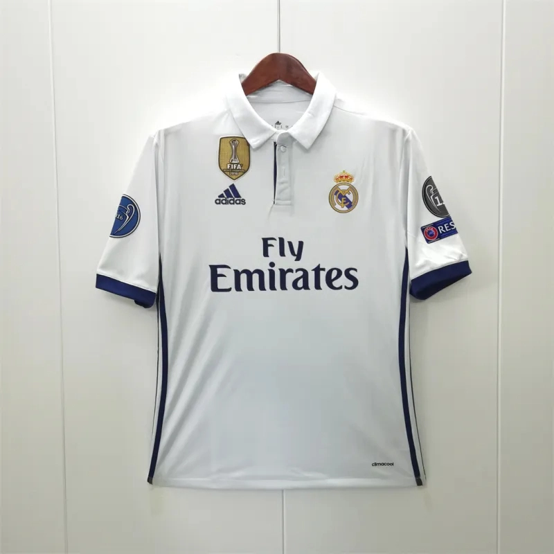 Real Madrid Retro Jersey Home Soccer Shirt 2016/17