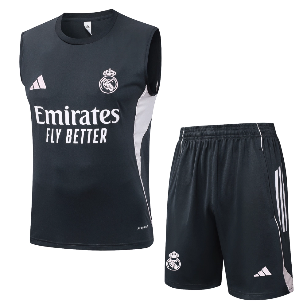 Real Madrid Sleeveless Training Kit Gray 2025/26